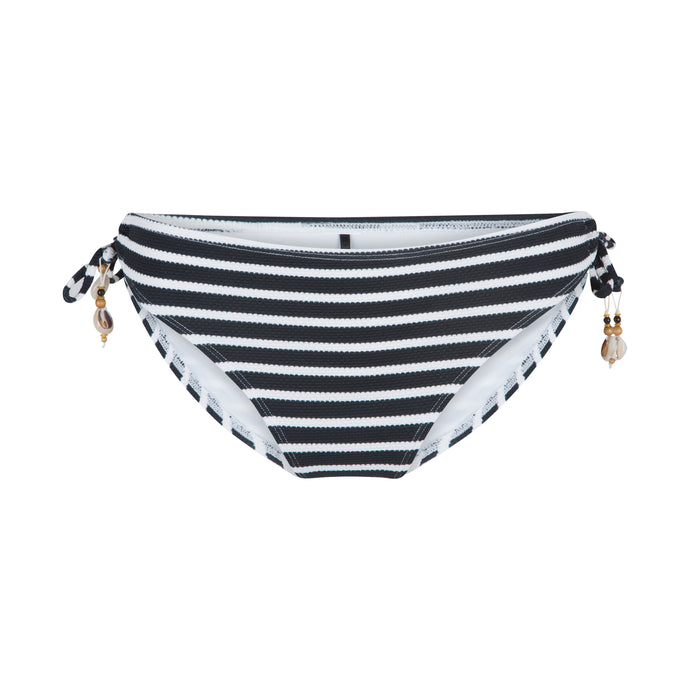 Lingadore Black and White Tie-Side Bikini Brief freeshipping - Cocobella Lingerie