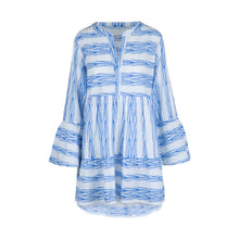 Load image into Gallery viewer, Lingadore Blue &amp; White Cotton Tunic Dress freeshipping - Cocobella Lingerie

