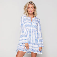Load image into Gallery viewer, Lingadore Blue &amp; White Cotton Tunic Dress freeshipping - Cocobella Lingerie
