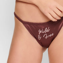 Load image into Gallery viewer, Satin Wild &amp; Free Cheeky Brief freeshipping - Cocobella Lingerie
