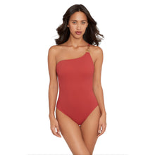 Load image into Gallery viewer, Amoressa Elle Dorado one-shoulder Swimsuit - Saffron
