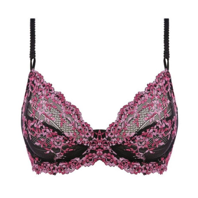 Wacoal Embrace Lace Underwired Bra - Black & Berry