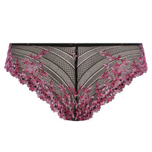 Load image into Gallery viewer, Wacoal Embrace Lace - Tanga Brief - Black &amp; Berry
