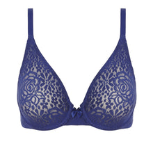 Load image into Gallery viewer, Wacoal Halo Lace Smooth &amp; Comfi Bra (Navy) freeshipping - Cocobella Lingerie
